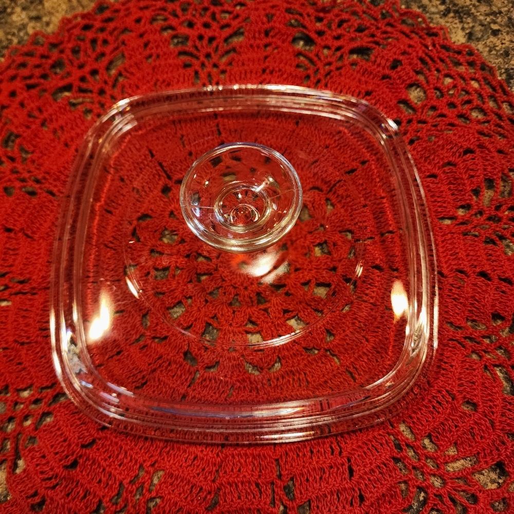 A-7-C Clear Glass Square Lid